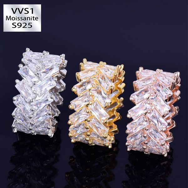 Moissanite Geometric Contour Ring