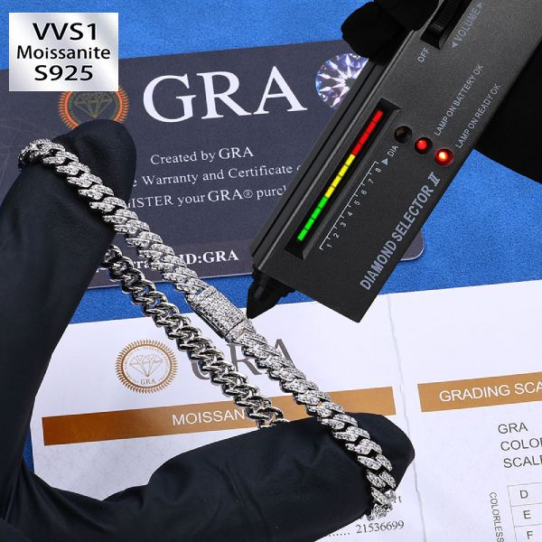 6mm S925 Silver Single Row Moissanite Bracelet