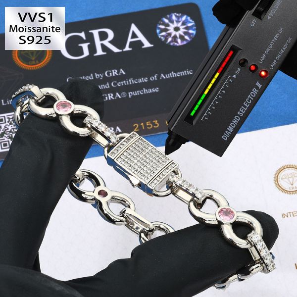 Moissanite Number 8 Infinity Symbol Bracelet