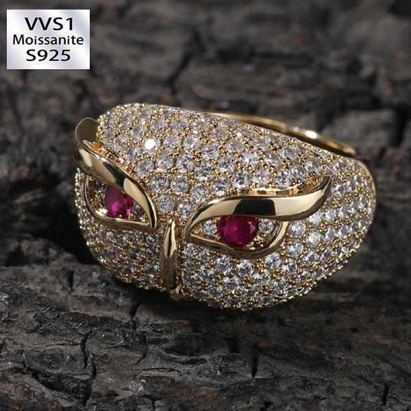 Red-Eye Owl Moissanite Ring