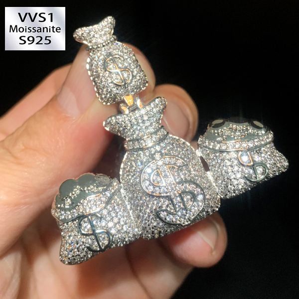 Moissanite Money Bag Pendant