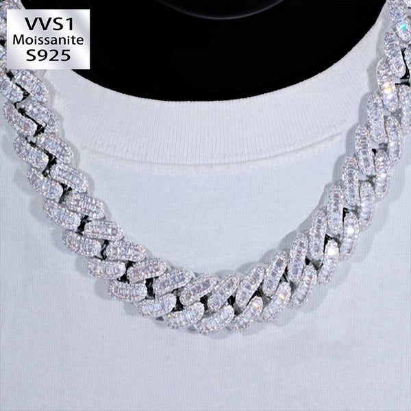 20mm T Square Ice Out Diamond Cuban Chain