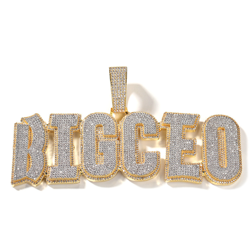 DIY Stitching Two-color Letter Custom Pendant – kankco