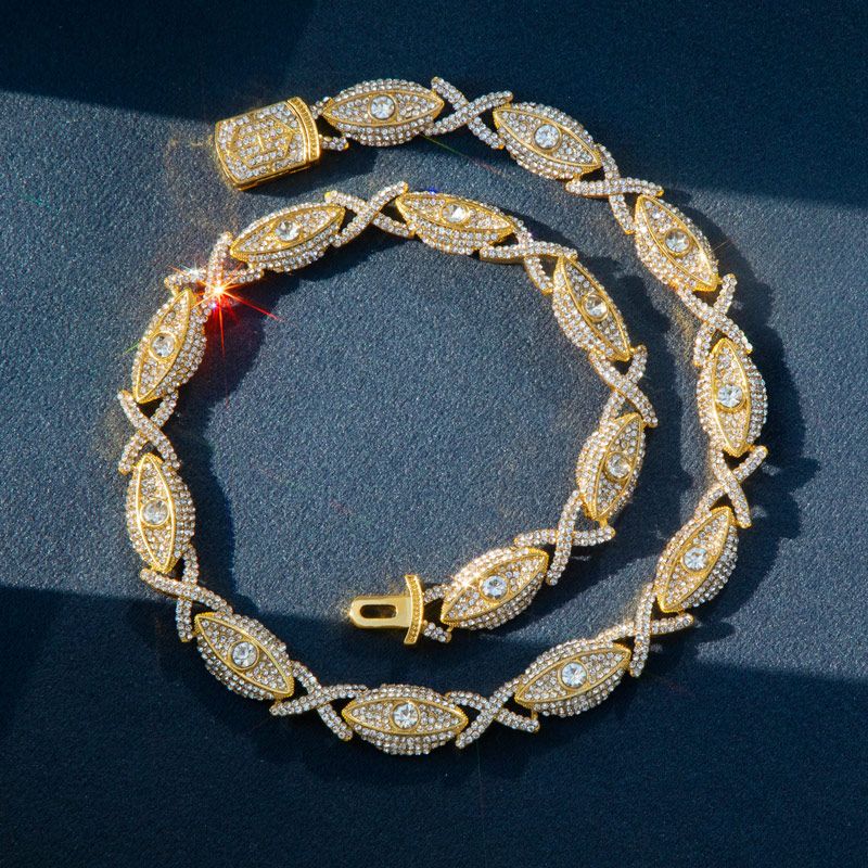 Iced Evil Eyes with Infinity Chain – kankco