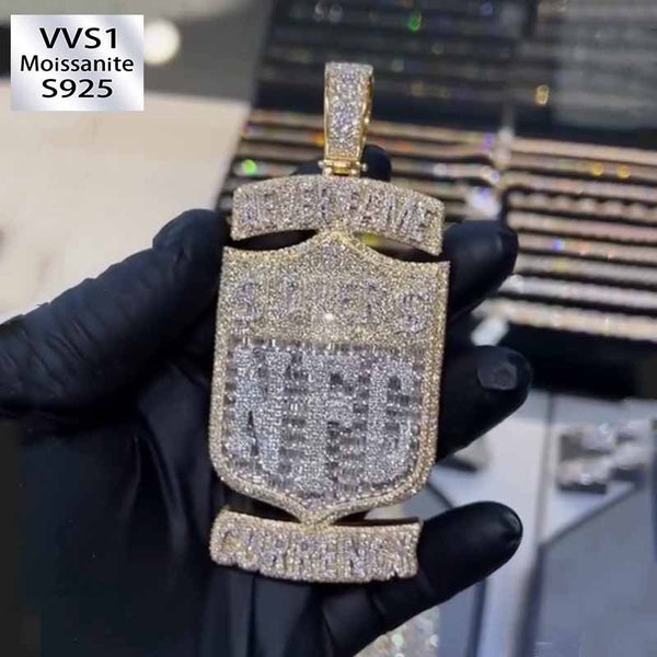 S925 Moissanite NFC Letter Pendant