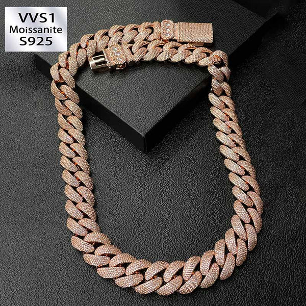 S925 Moissanite 20mm Cuban chain