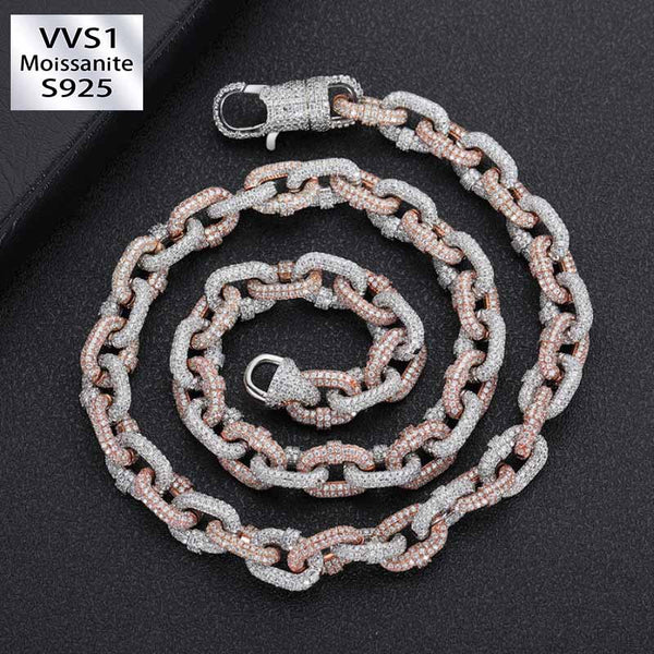 10mm Moissanite Hip Hop O-shaped Chain