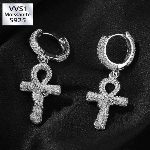 Moissanite High Sense Anch Snake Earrings