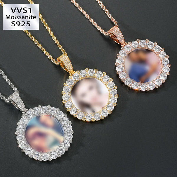 Moissanite Hip Hop Luxury DIY Customized Photo Pendant