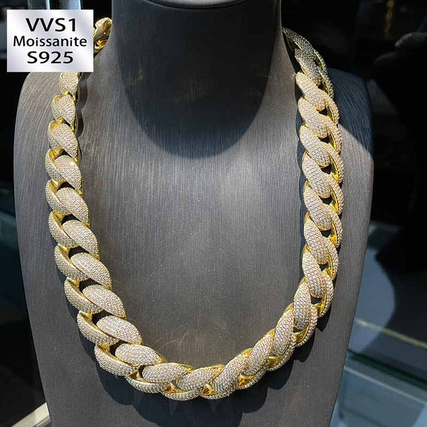 25mm Hip Hop Moissanite Bubble Cuban Chain