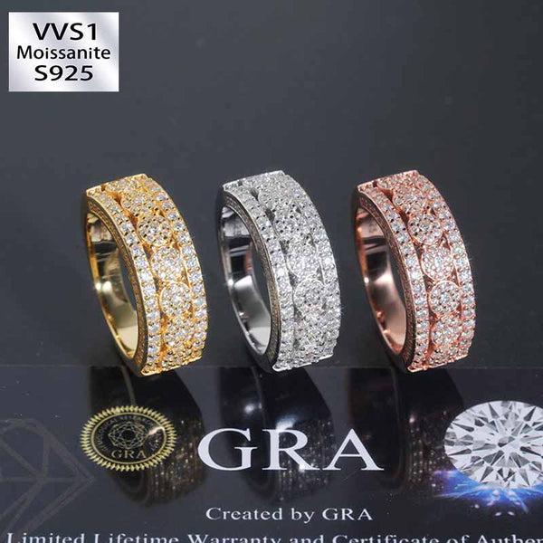 Moissanite Design Half-Row Ring