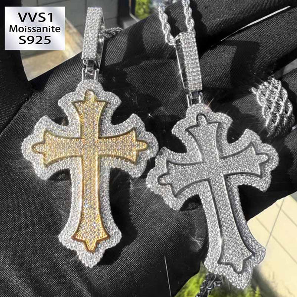 New Moissanite Cross Pendant