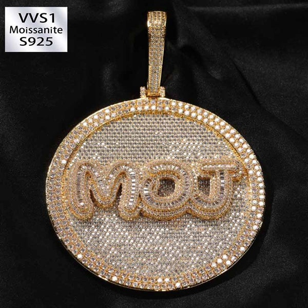 Moissanite Hip Hop Design Letter Custom Pendant