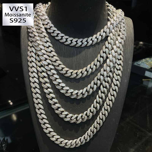Moissanite Hip-Hop Trapezoid Cuban Link Chain