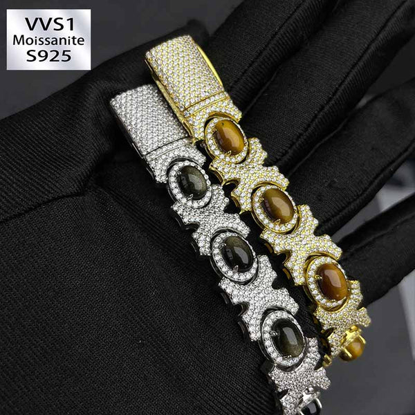 Moissanite Tiger Eye Bracelet