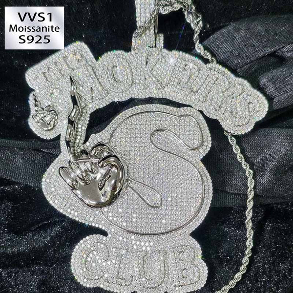 Moissanite Smokers Club Hip-Hop Big Pendant