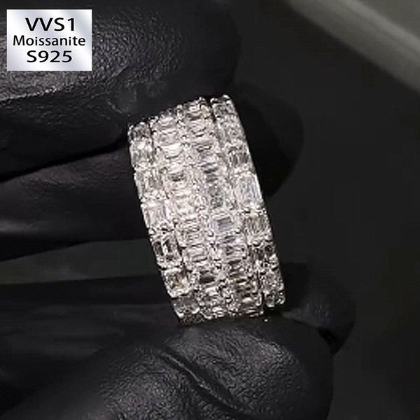 Moissanite Luxury Four-row Diamond Ring