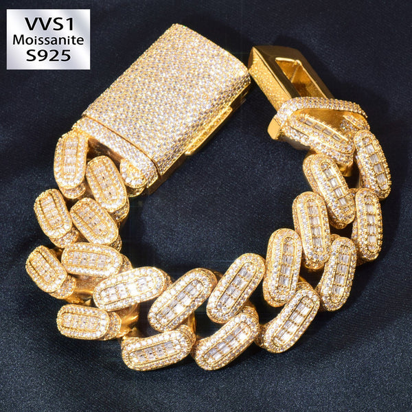 28mm Moissanite Hip-Hop Luxury Large Cuban Bracelet