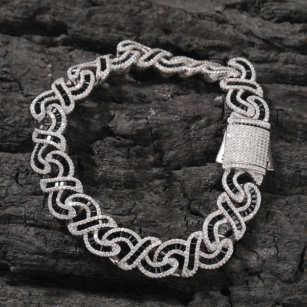12mm Infinity Around Cuban Bracelet