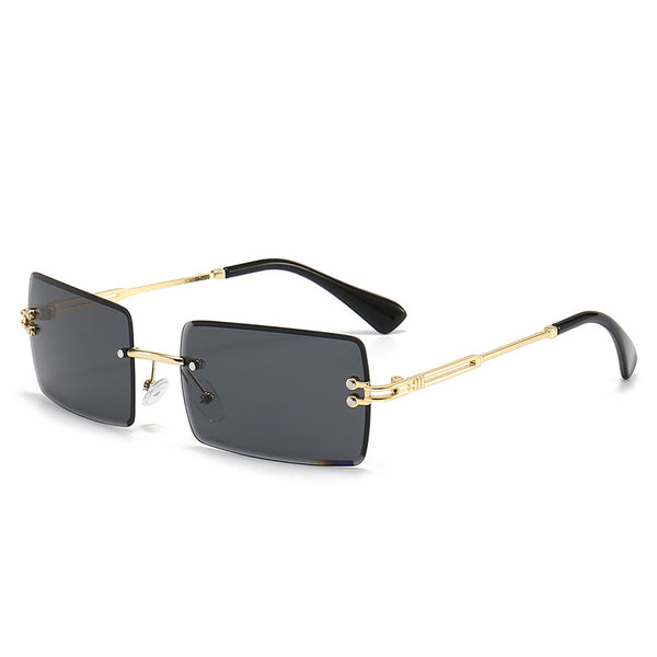 New Frameless Cutaway Square Sunglasses