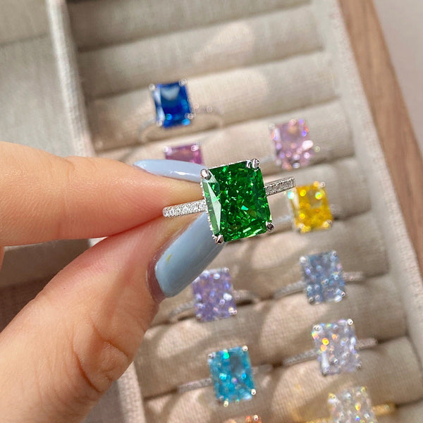 S925 Serenity Emerald Ring