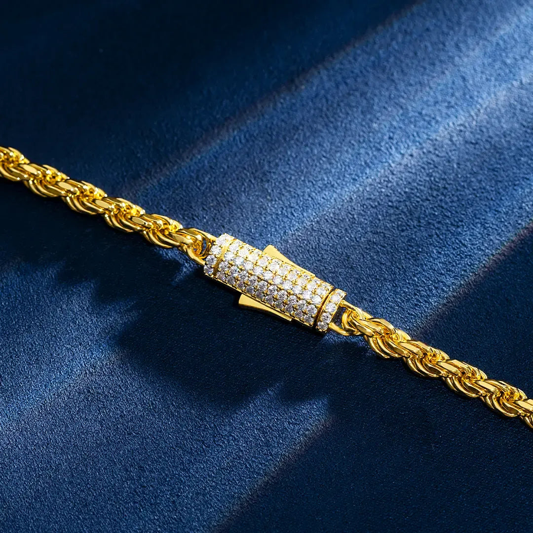 5mm Rope Chain with Moissanite Clasp – kankco