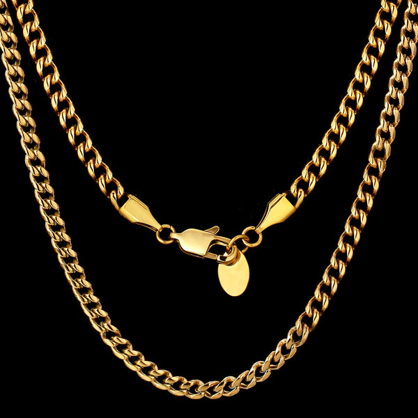 6mm Miami Cuban Link Chain in 18K Gold for Men's