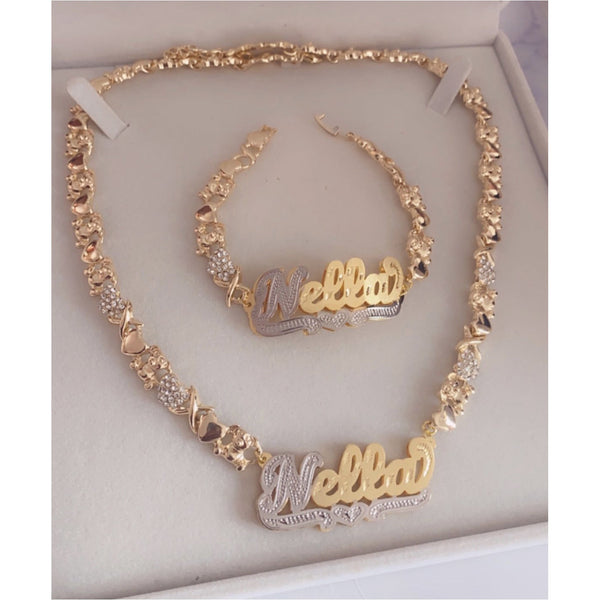 Alphabet Custom Bracelet Necklace Set