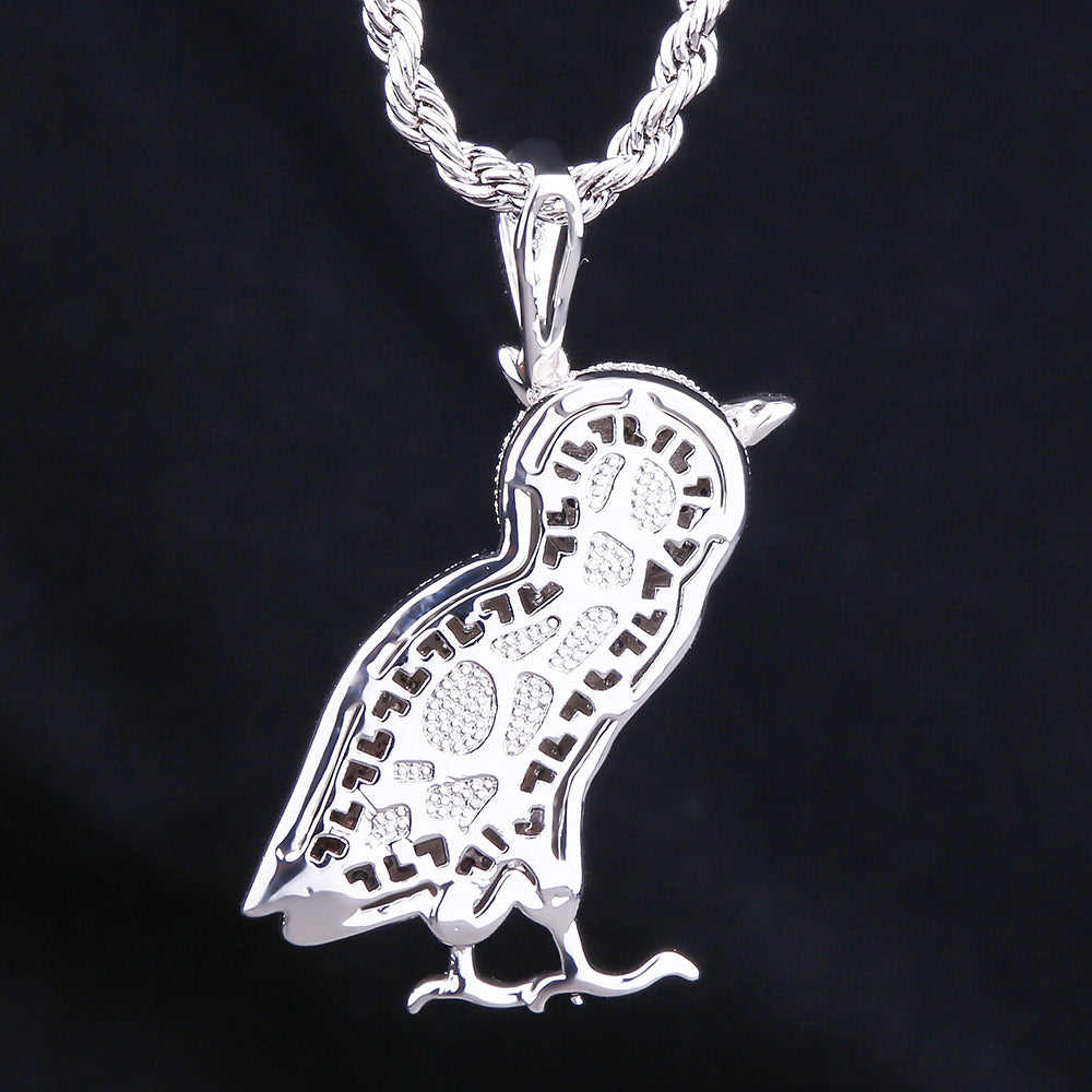Iced out owl pendant Clearance