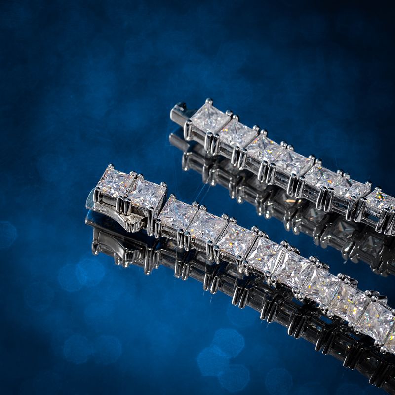 4mm Moissanite Princess Cut Tennis Chain – kankco