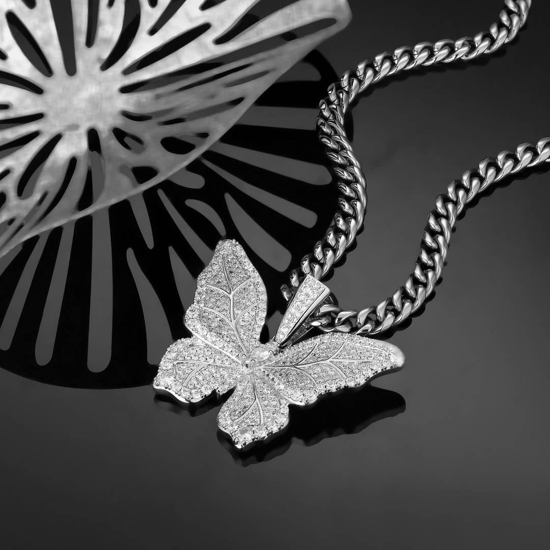 iced butterfly pendant from KRKC&CO