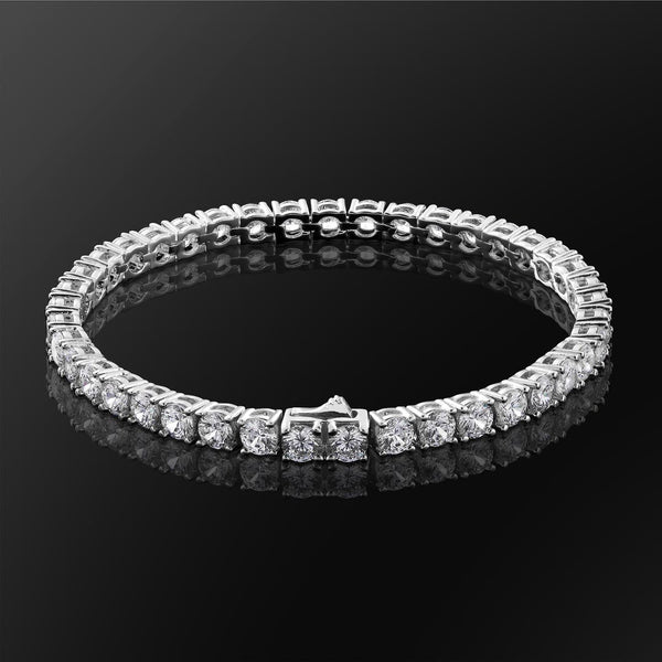 4mm Tennis Bracelet White Gold Plated from KRKC&CO